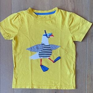 Mini Boden seagull shirt, size 3-4